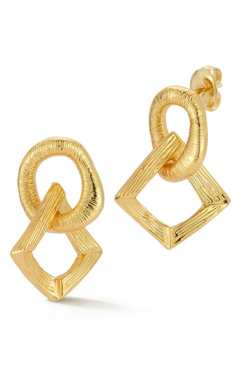 Textured Drop Earrings