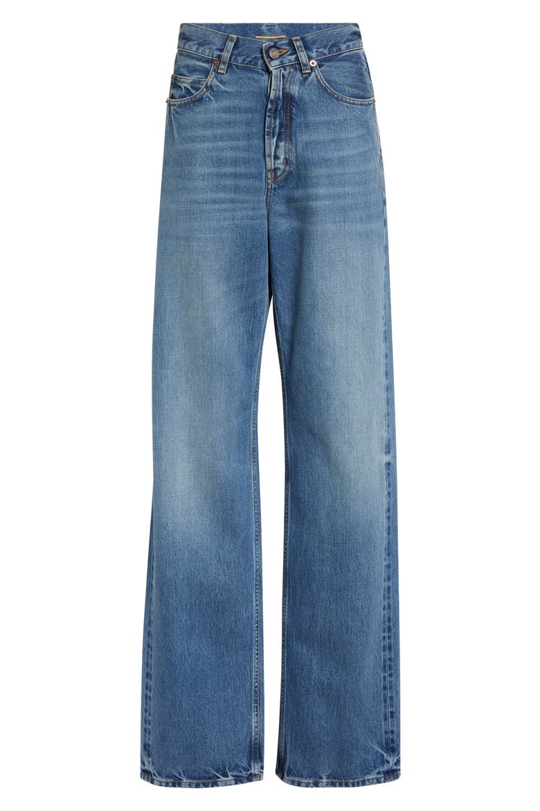 V-Waist Baggy Jeans, Alternate, color, 50S BLUE