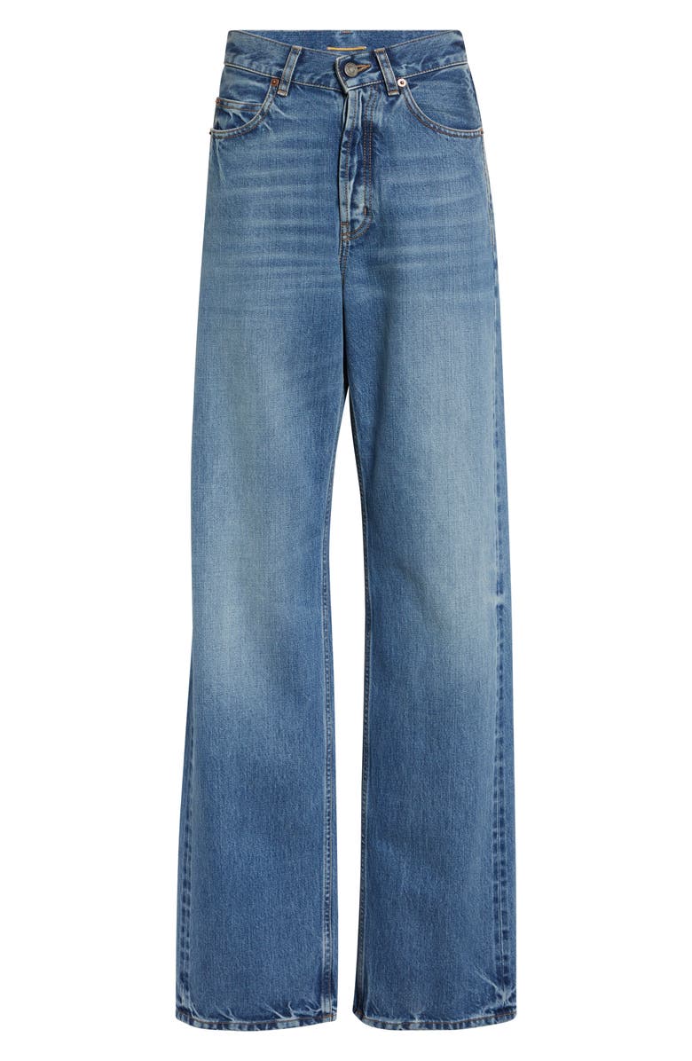 Saint Laurent V-Waist Baggy Jeans, Main, color, 50S Blue