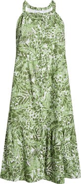 SUGARLIPS Irenan Leaf Zelie Cotton Midi Dress