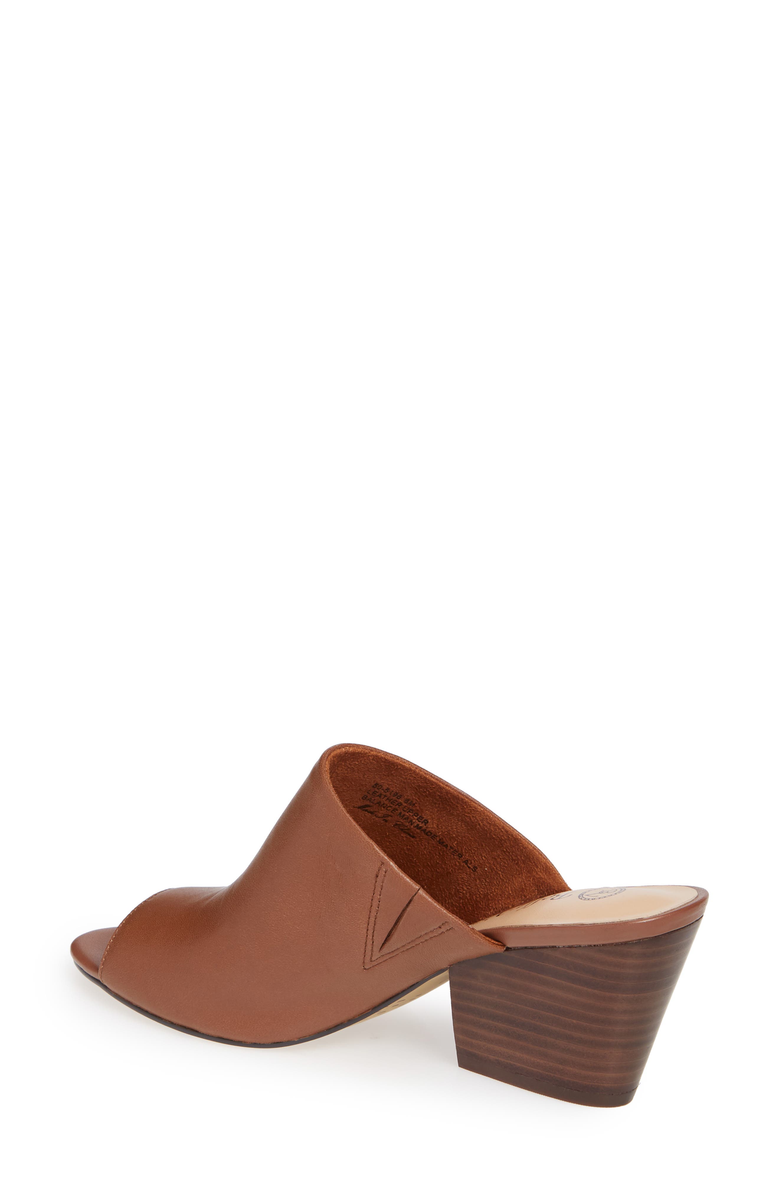 Kathy Open Toe Mule, Alternate, color, TAN LEATHER