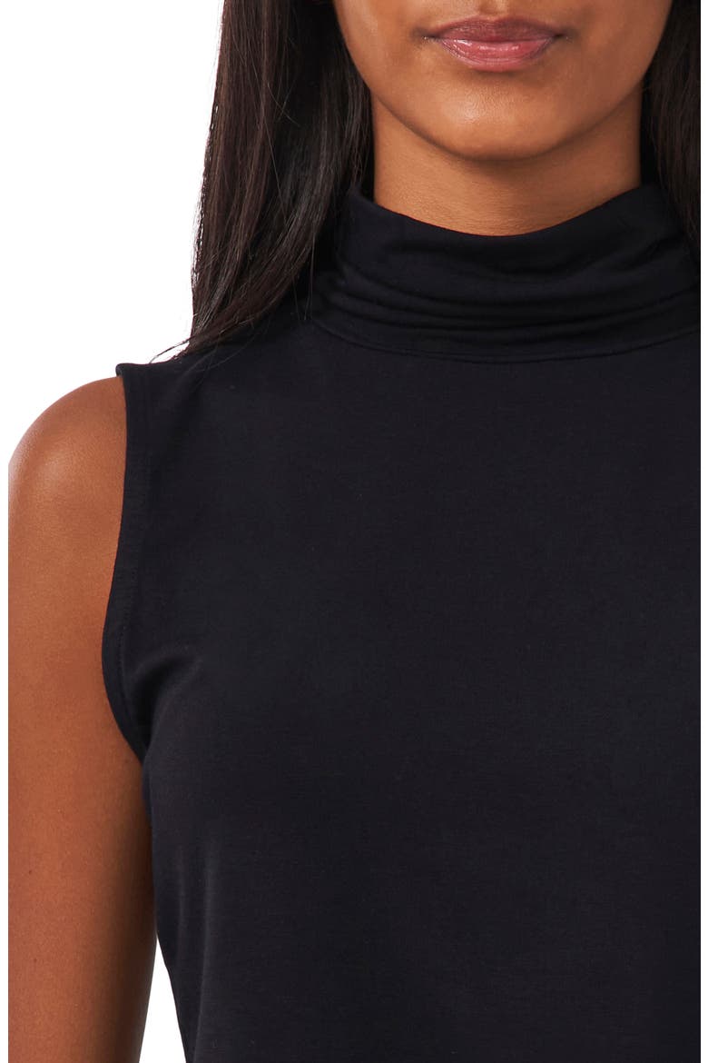 Turtleneck Sleeveless Knit Top, Alternate, color, RICH BLACK