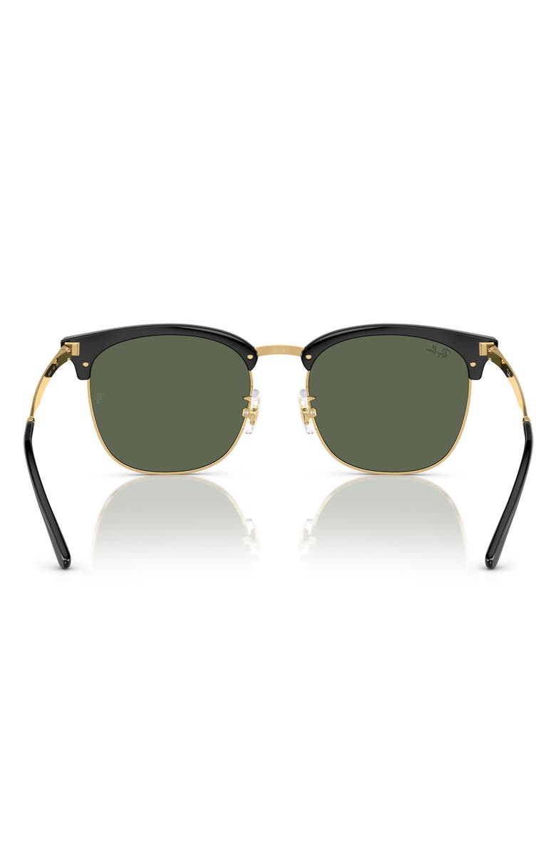 Ray-Ban 56mm Square Sunglasses, Alternate, color, Black On Arista / Dark Green