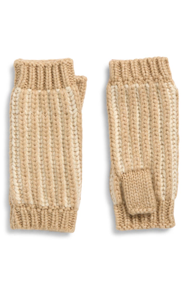 UGG<sup>®</sup> Chunky Plaited Mittens, Main, color, Cream Multi
