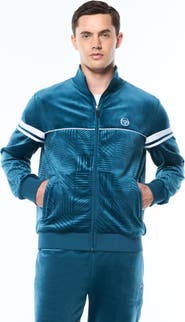 Sergio Tacchini Debossed Orion Velour Track Jacket