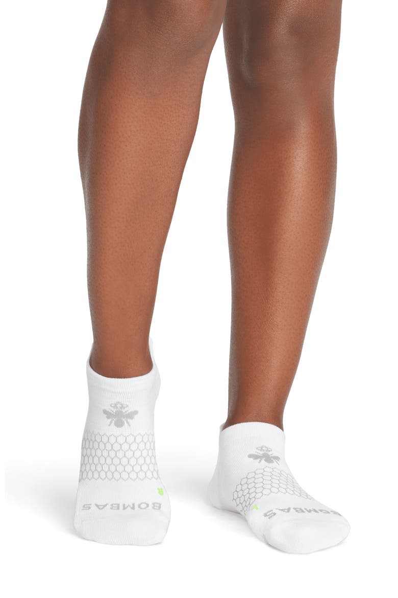 All Purpose Ankle Socks, Main, color, WHITE/ NEON YELLOW