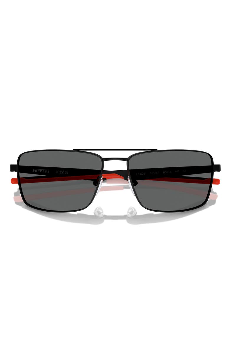Scuderia Ferrari 60mm Rectangular Aviator Sunglasses, Alternate, color, 