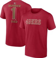 FANATICS Men's Fanatics  Scarlet San Francisco 49ers Big & Tall Number One Dad T-Shirt