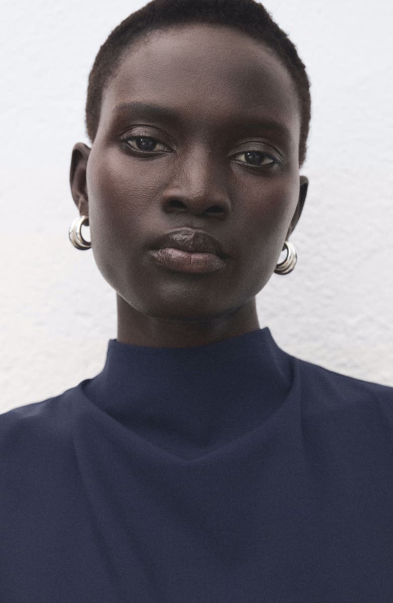 MANGO Mock Neck Midi Dress, Alternate, color,