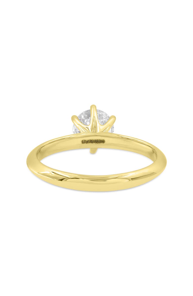 LuvMyJewelry Tesi 14K Yellow Gold Round Shape Lab Grown Diamond Solitaire Ring - 1 Ct, Alternate, color, 14K Yellow Gold
