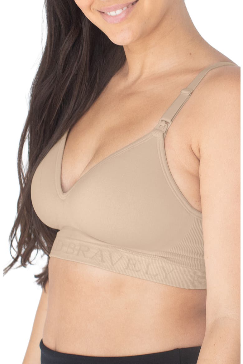 Busty Sublime Contour Maternity & Nursing Bra - Sizing Available from E-I Cup, Alternate, color, BEIGE