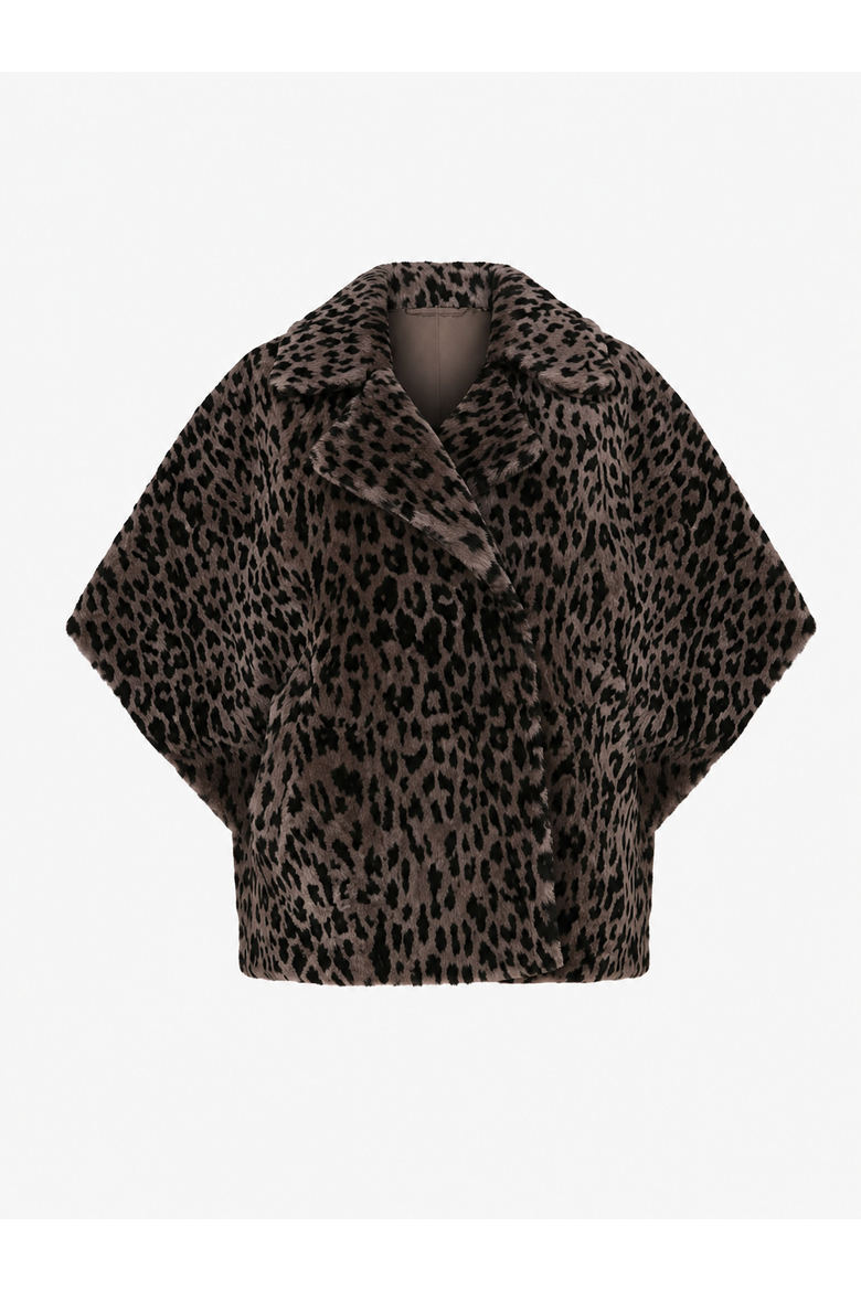 Armonia Shearling Bolero Jacket, Main, color, Tortora /Leo