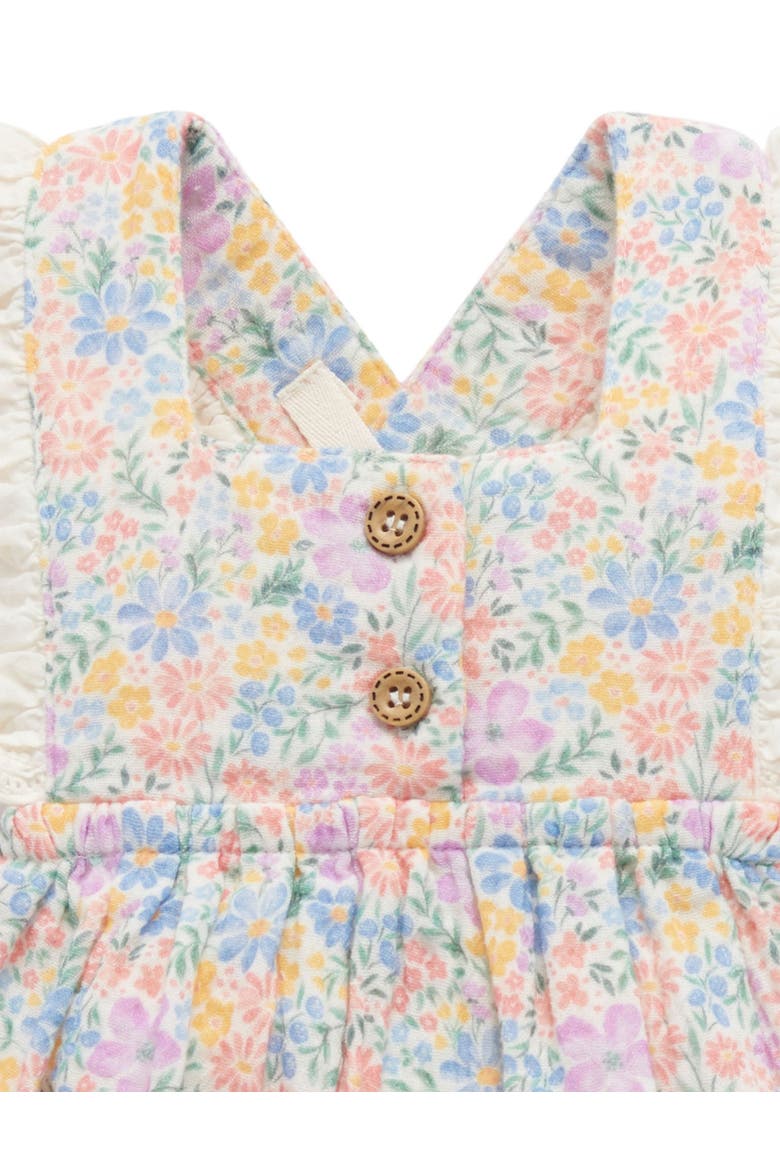 Floral Frilly Romper, Alternate, color, Isabella Print