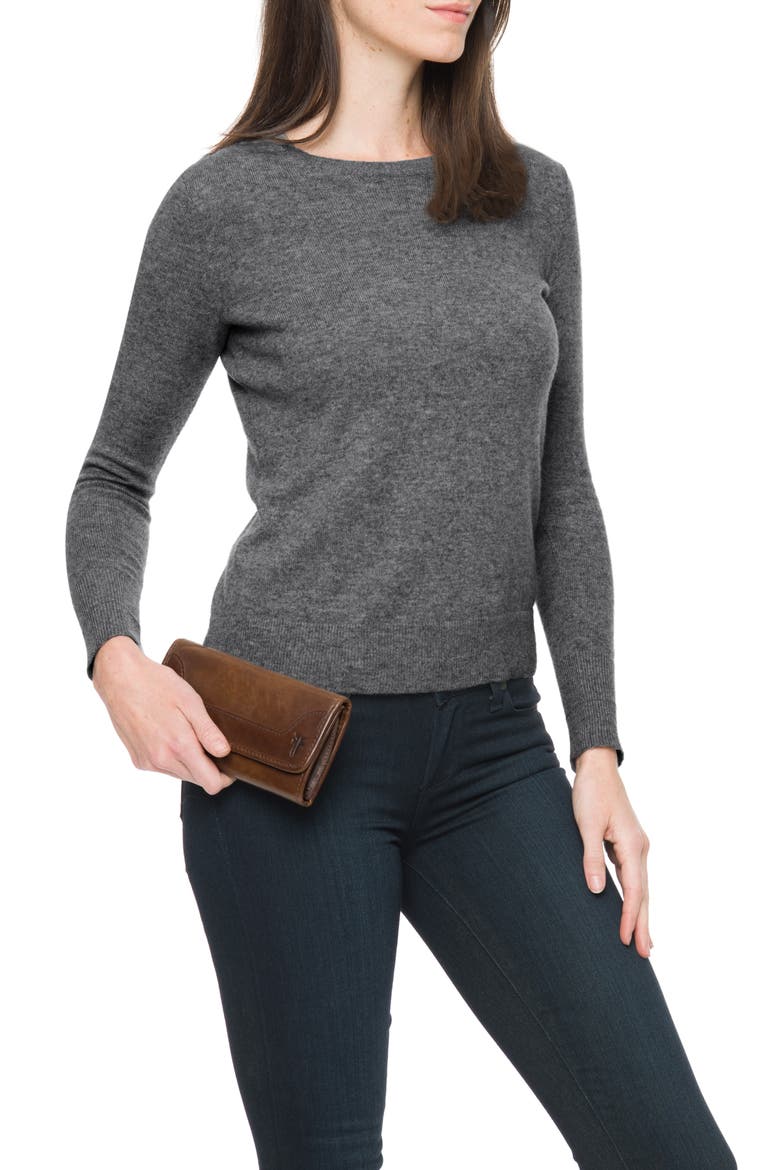 Melissa Leather Wallet, Alternate, color, DARK BROWN