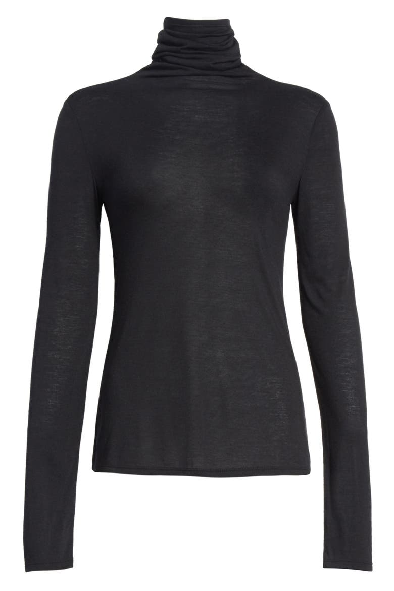 The Perfect Tee Turtleneck, Alternate, color, BLACK