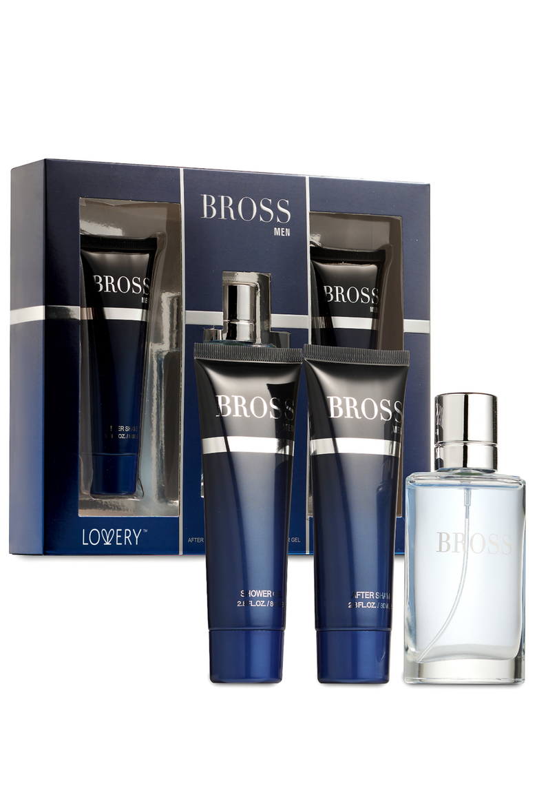 Bross Signature Beauty Spa Gift Set, Main, color, Dark Blue / Silver