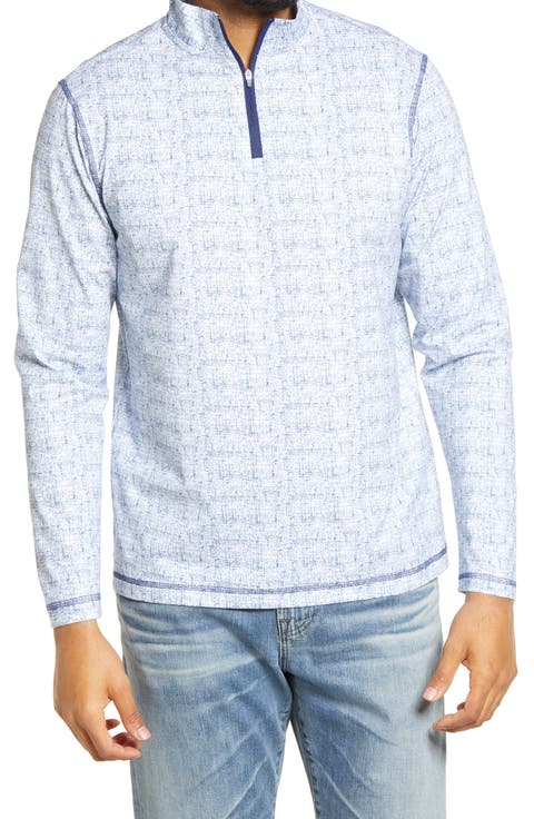 OoohCotton® Funnel Neck Quarter Zip Pullover