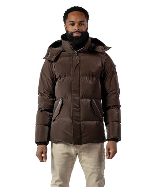 Woodpecker Men's Bumnester 3/4 Length Quilted Coat in Mocha Diamond  product