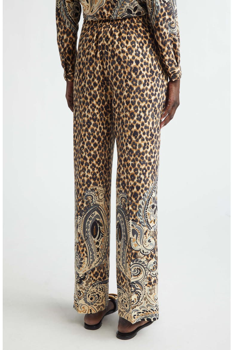 Straight Leg Silk Pants, Alternate, color, BEIGE
