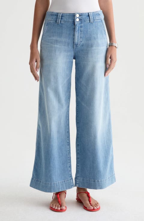 Stella Ankle Wide Leg Trouser Jeans (Flight)
