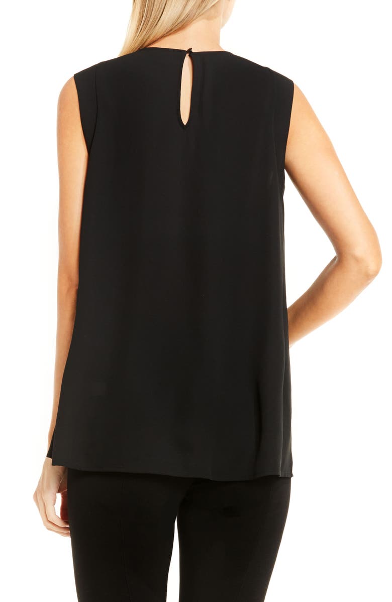 Vince Camuto Pleat Neck Blouse, Alternate, color, 