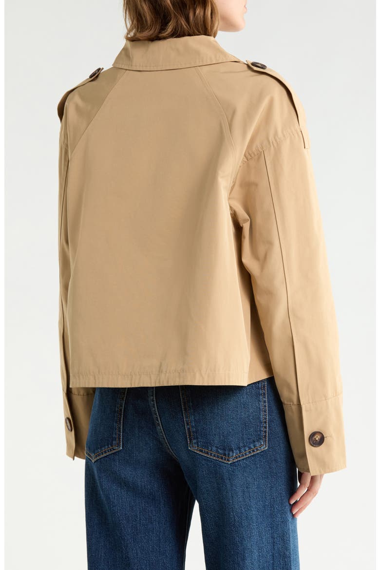 Crop Double Breasted Jacket, Alternate, color, TAN