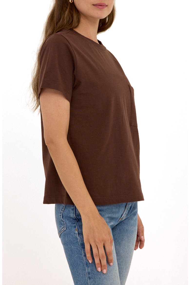 Beth Essential Organic Cotton T-Shirt, Alternate, color, COFFEE