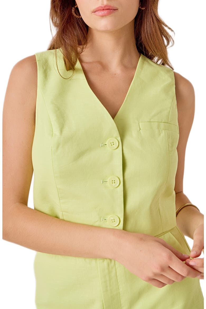 Button-Up Vest, Alternate, color, LIME