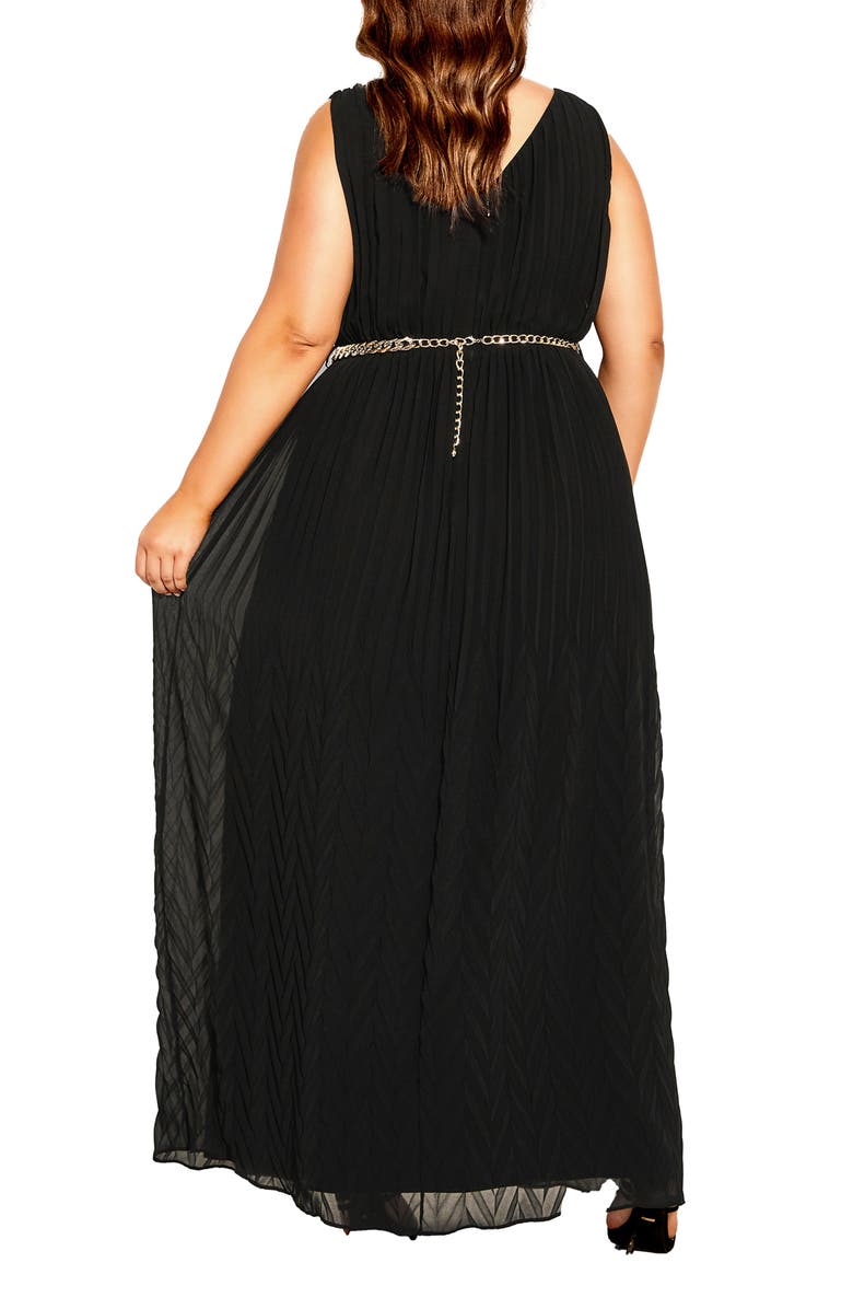 City Chic Eleanor Chain Belt Maxi Dress, Alternate, color,