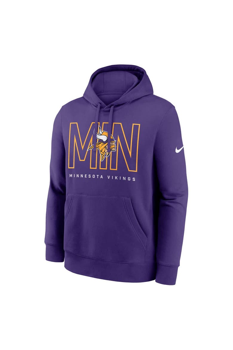Men's Nike Purple Minnesota Vikings Busted Play Club Fleece Pullover Hoodie, Alternate, color, Purple