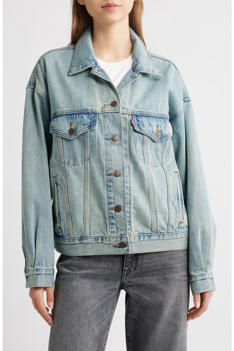 '90s Denim Trucker Jacket, Alternate, color, I TOLD YOU TRUCKER