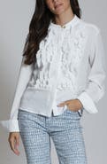 APNY Ruffled Button-Up Top