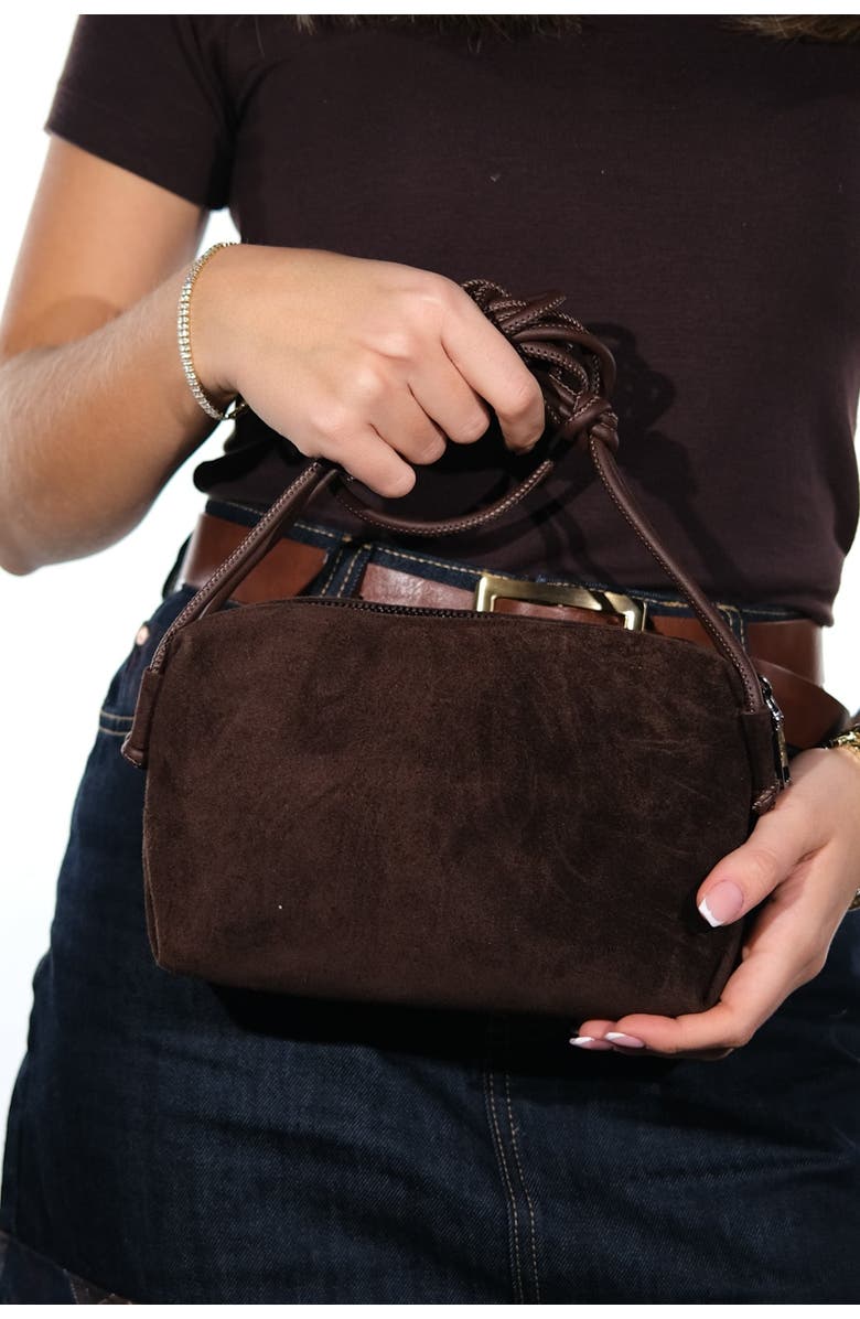 Forever & Always Shoes Selsey Crossbody Leather Bag, Alternate, color, Brown Suede