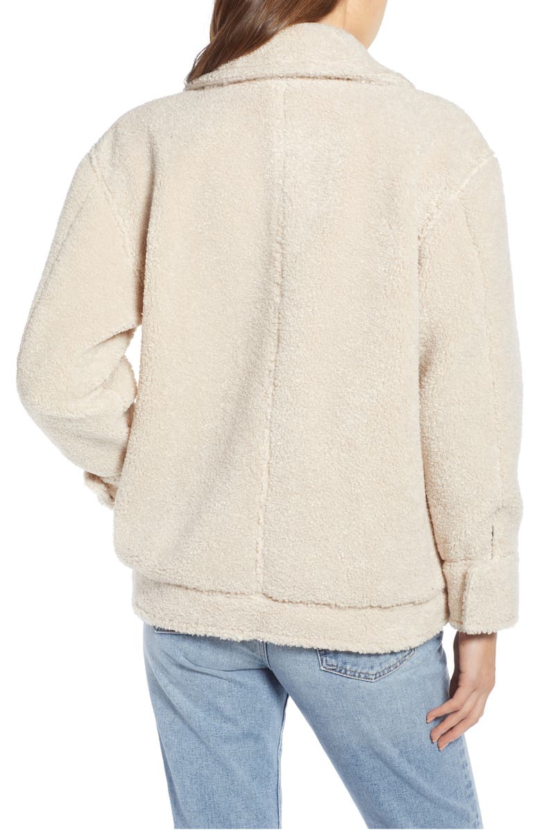 Something Navy Faux Shearling Jacket, Alternate, color,