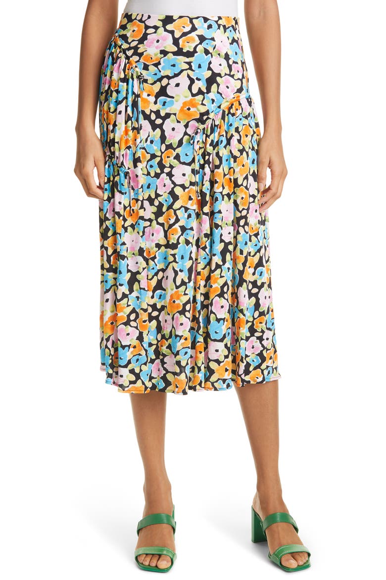 Paloma Floral Jersey Skirt, Main, color, WATERCOLOR FLORA