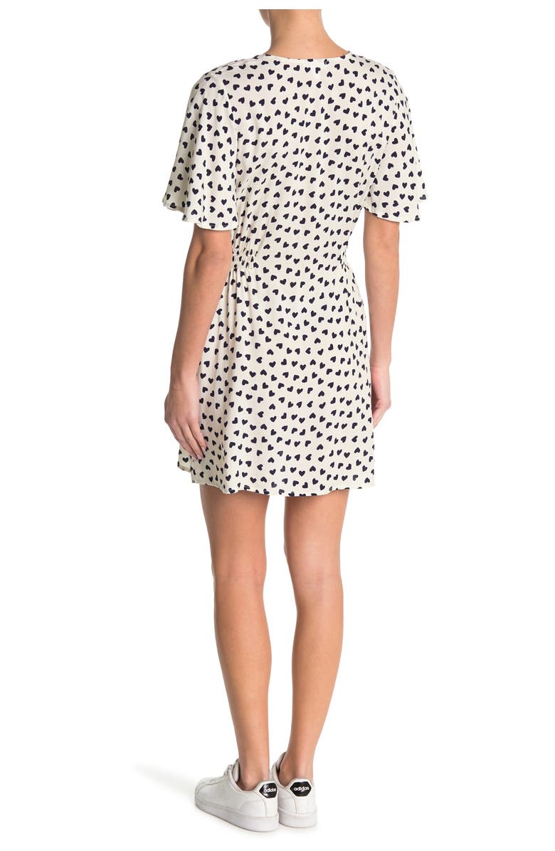 Abound Flutter Sleeve Button Front Dress, Alternate, color,