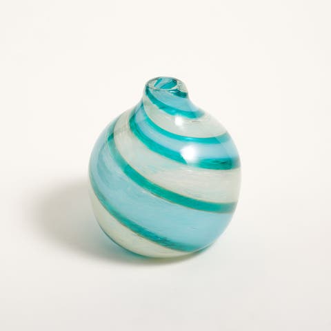 Macau Glass Vase 8.5" Artisan Accent