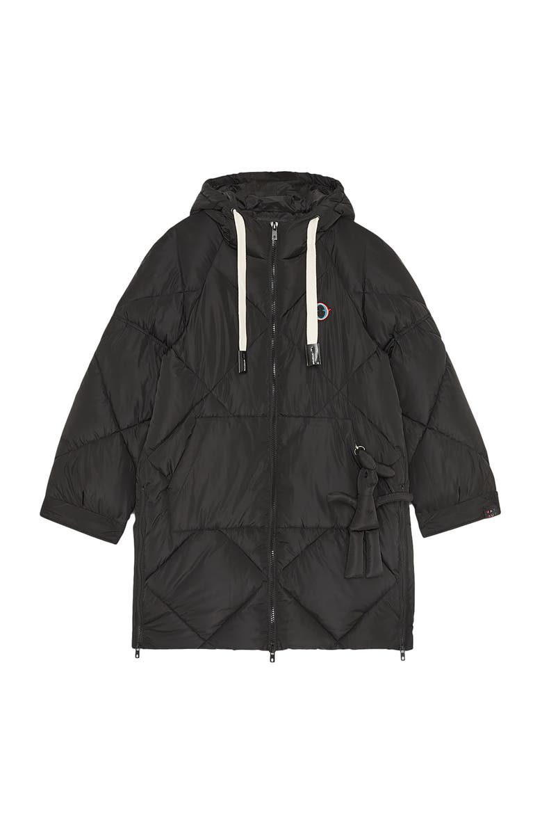 ottod'Ame Midi Quilted Puffer Jacket, Alternate, color, Black