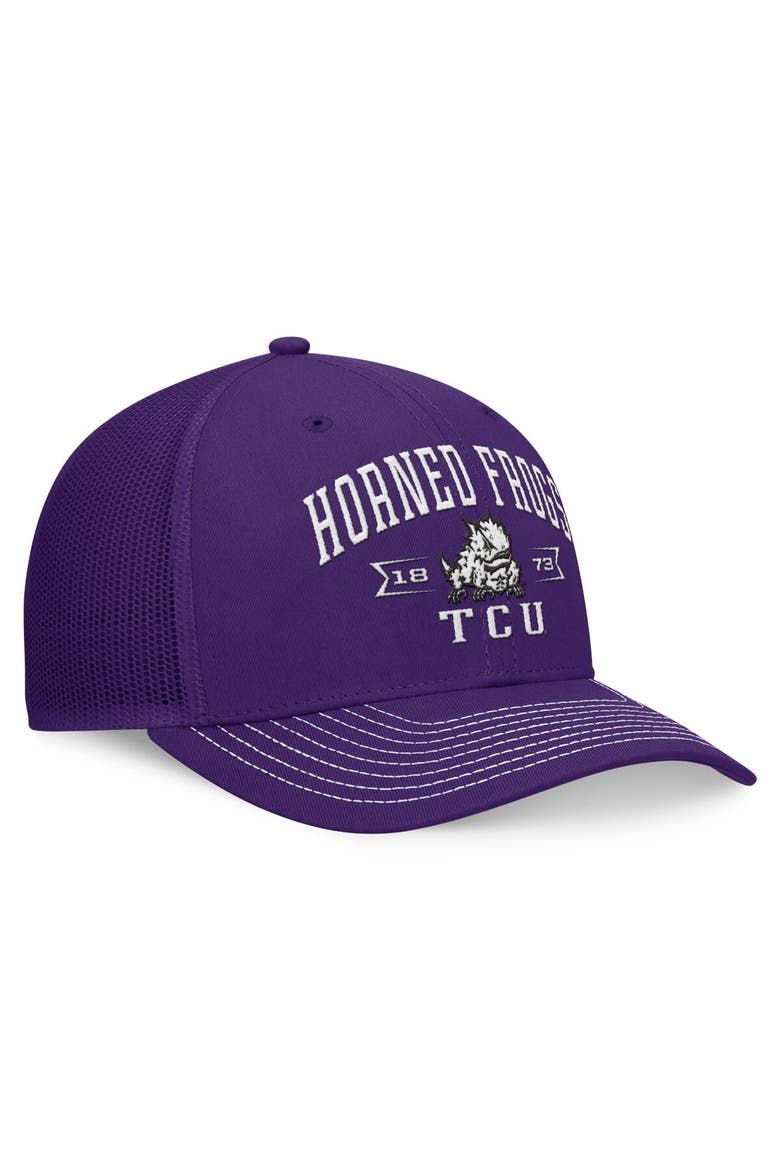 Men's Top of the World Purple TCU Horned Frogs Carson Trucker Adjustable Hat, Alternate, color, Purple