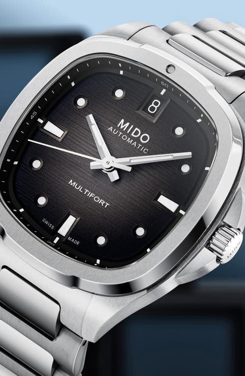 Mido Multifort Square Automatic Bracelet Watch, 40mm In Metallic