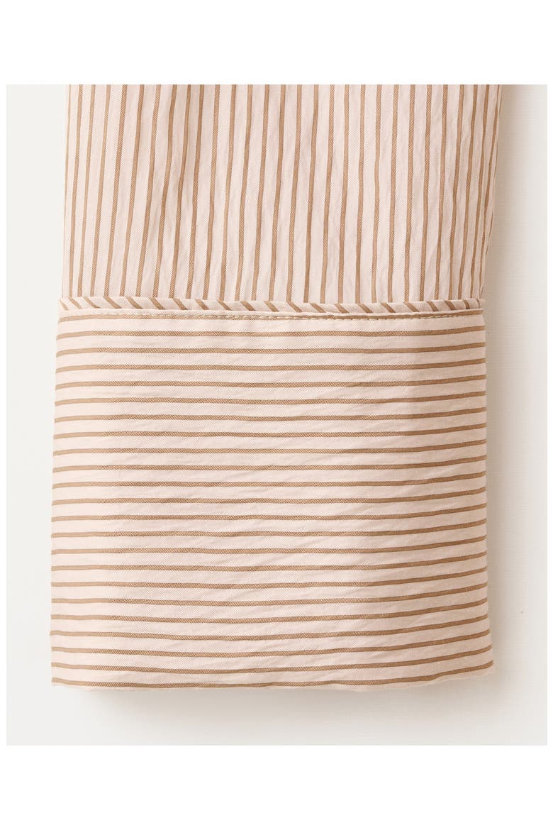Stripe Knot Detail Asymmetric Top, Alternate, color, BROWN