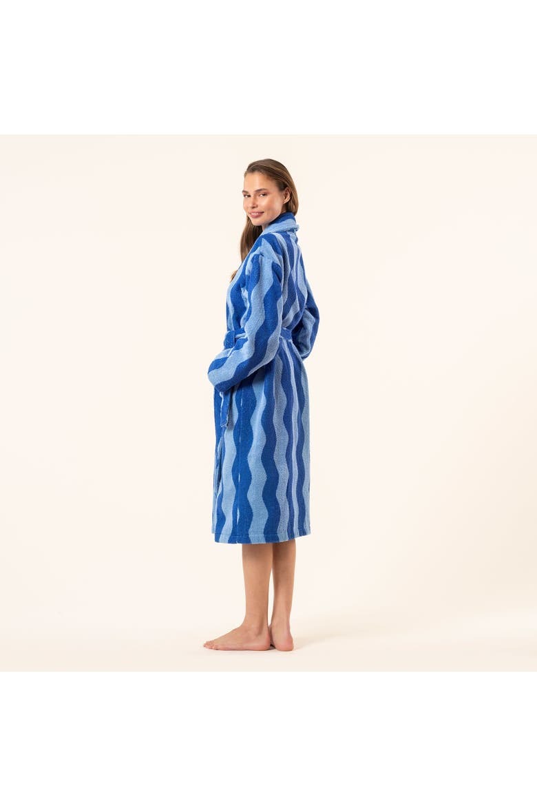 Tabea Cotton Bathrobe, Alternate, color, Blue