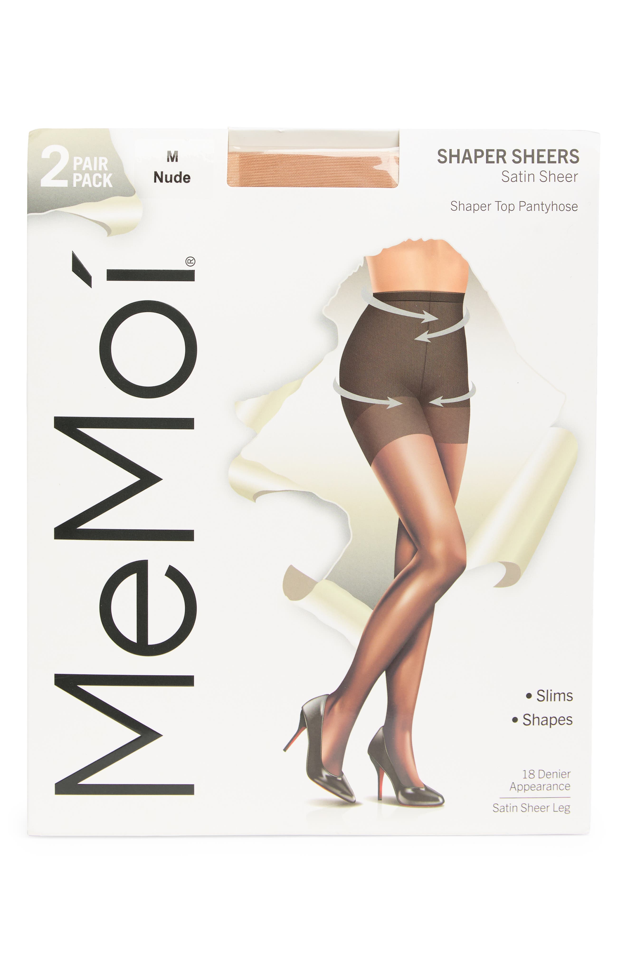 MeMoi Satin Sheer Shaper Opaque Tights
