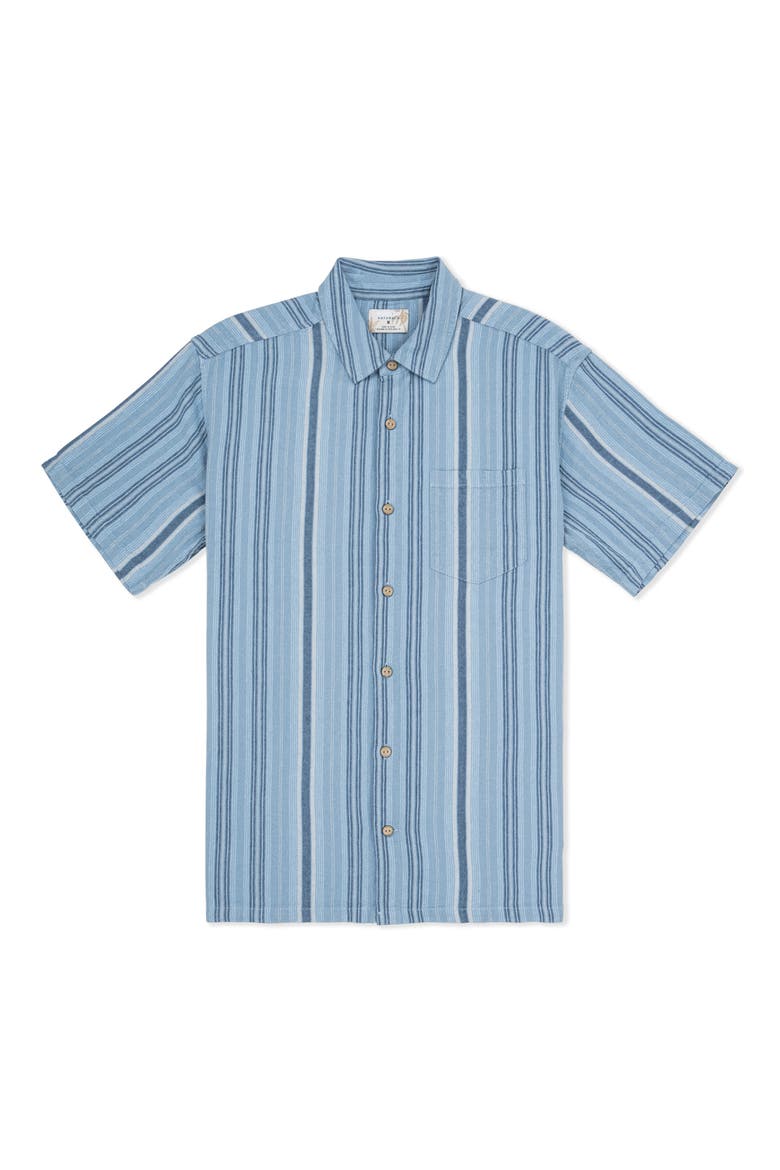 Oceanside Short Sleeve Button-Up Shirt, Alternate, color, SPRING BREEZE