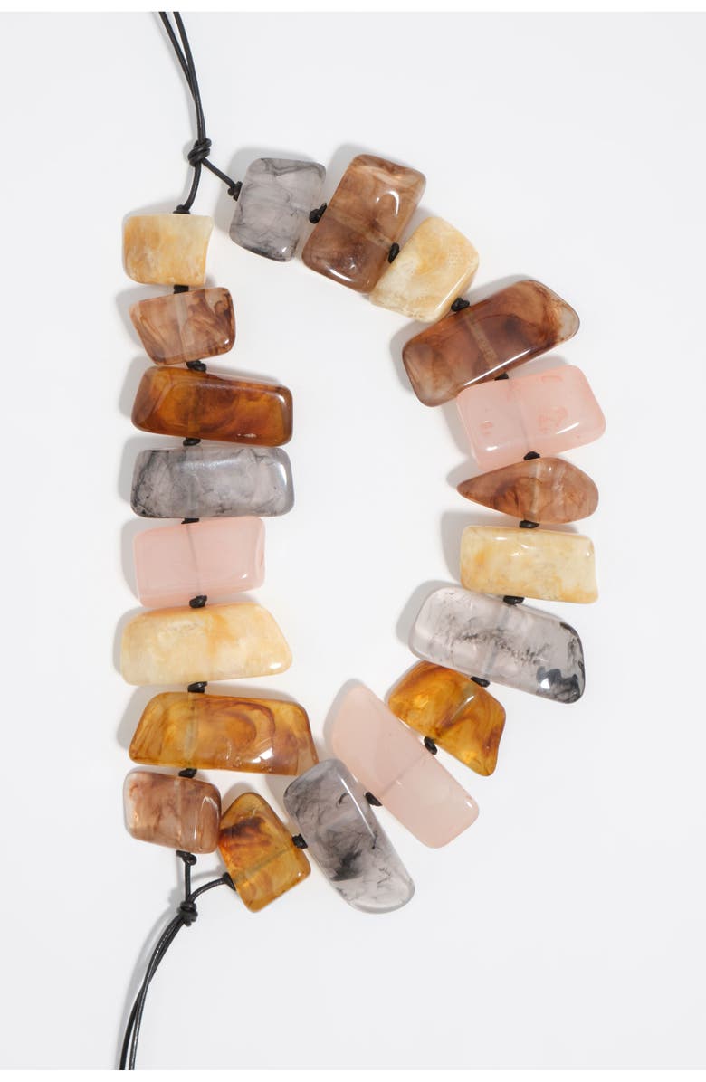 Bimba y Lola Resin Tie Necklace, Alternate, color, Pale Pink