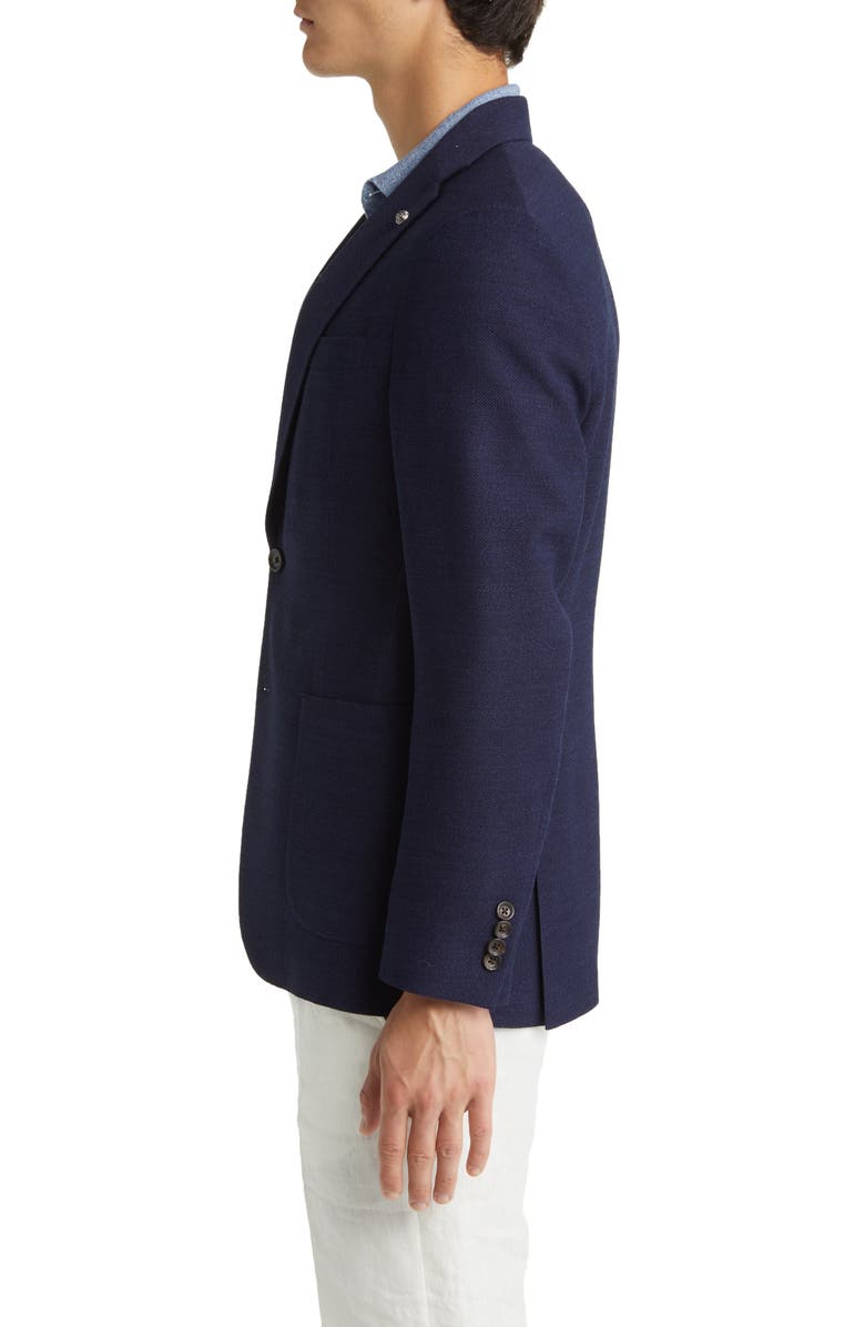 Jack Victor Hampton Navy Knit Wool Sport Coat, Alternate, color, Blue