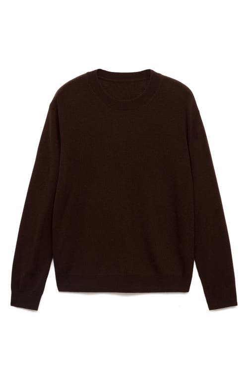 Mango Crewneck Wool Sweater In Animal Print