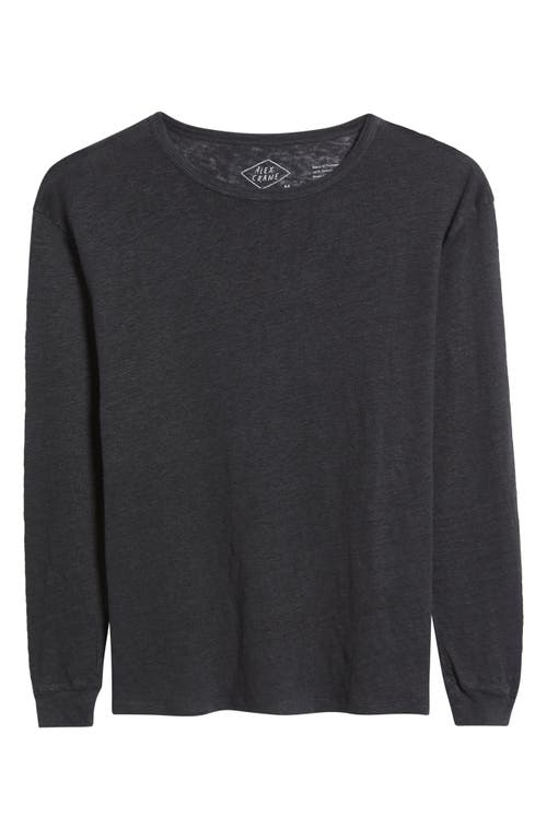 Alex Crane Sun Linen Long Sleeve T-shirt In Night