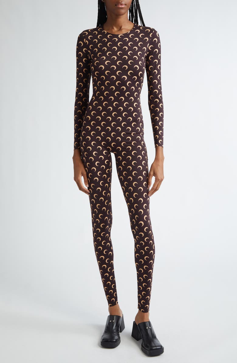 Marine Serre Moon Print Catsuit, Main, color, 