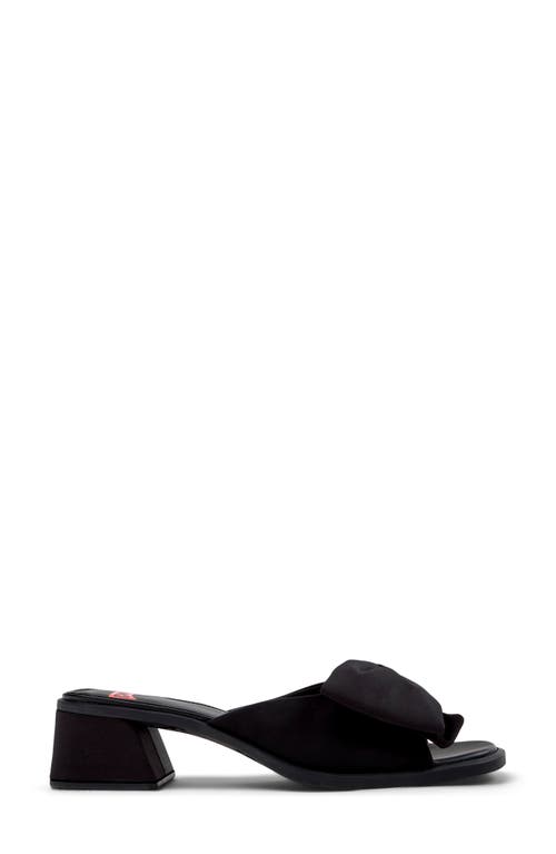 Camper Kora Bow Slide Sandal In Black